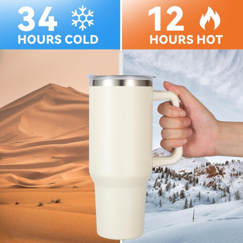 TUMBLER VACUUM SEALED CUP WITH HANDLE